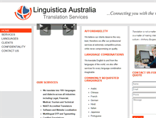 Tablet Screenshot of linguistica-australia.com